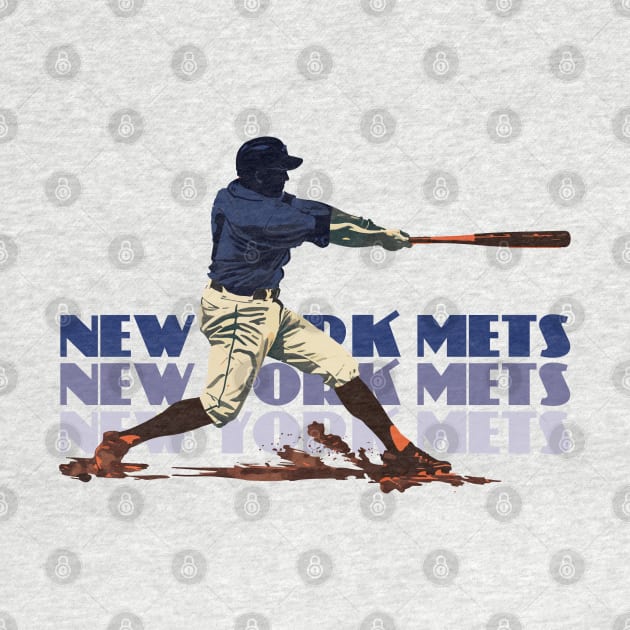 Retro New York Mets Slugger by Rad Love